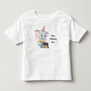 Camiseta Crie seu próprio elefante de aniversário bonito