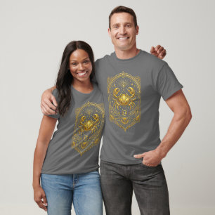 Camiseta Crie Seu Próprio Elegante Art Deco Dourado para Câ