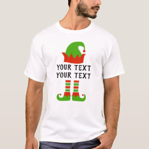 Camiseta Crie Seu Próprio Elf De Natal Engraçado