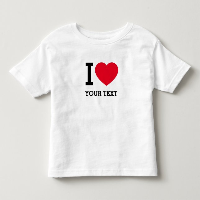 Camiseta Crie seu próprio Engraçado Eu amo (Frente)
