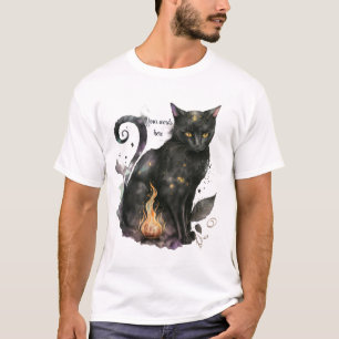 Camiseta Crie Seu Próprio Gato Preto Mágico