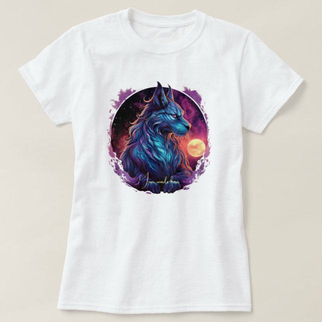Camiseta Crie Seu Próprio Gato Selvagem Sith Mítico (Frente do Design)