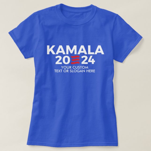 Camiseta Crie Seu Próprio Kamala Harris 2024 (Frente do Design)