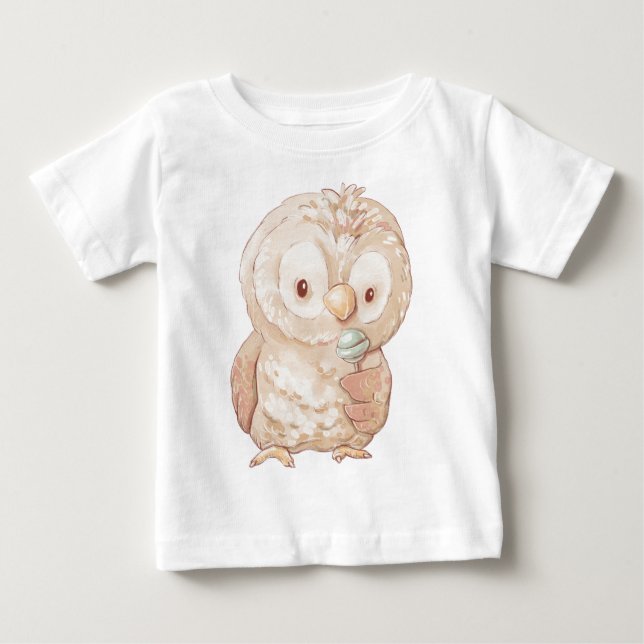 Camiseta Crie Seu Próprio Lollipop Coruja (Frente)