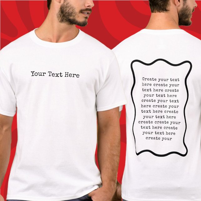 Camiseta Crie seu próprio modelo de texto personalizado (Criador carregado)