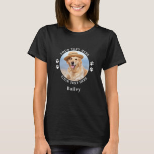 Camiseta Crie seu próprio nome de foto de Pet personalizado