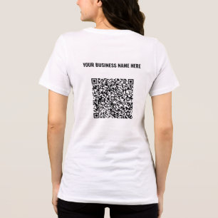 Camiseta Crie Seu Próprio Nome e Código QR de Marca para Ne