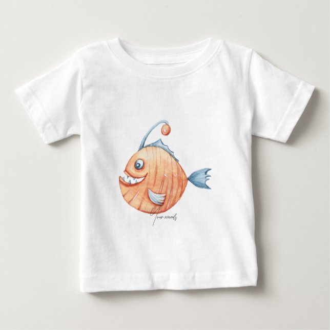 Camiseta Crie Seu Próprio Peixe-Angla Cute (Frente)