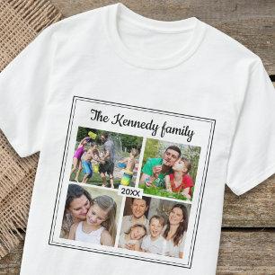 Camiseta Crie Seu Próprio Presente de Família de Colagem de