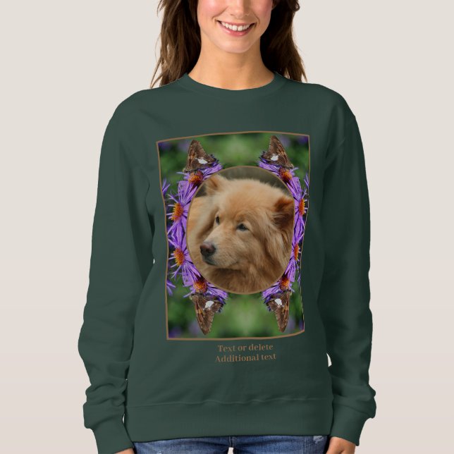 Camiseta Crie seu próprio quadro de flores do Aster Butterf (Frente)