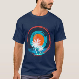 Camiseta Crie seu próprio Sunset Tropical de Arte Retroativ