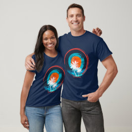 Camiseta Crie seu próprio Sunset Tropical de Arte Retroativ