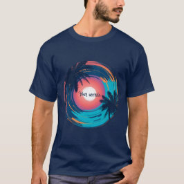 Camiseta Crie seu próprio Sunset Tropical de Arte Retroativ
