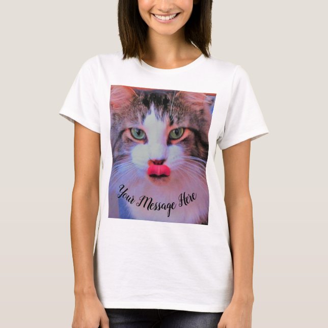 Camiseta Crie Seu Próprio Texto Personalizado Adicionar Ima (Frente)