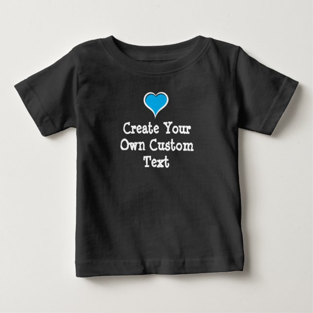Camiseta Crie seu próprio texto personalizado com Blue Hear (Frente)