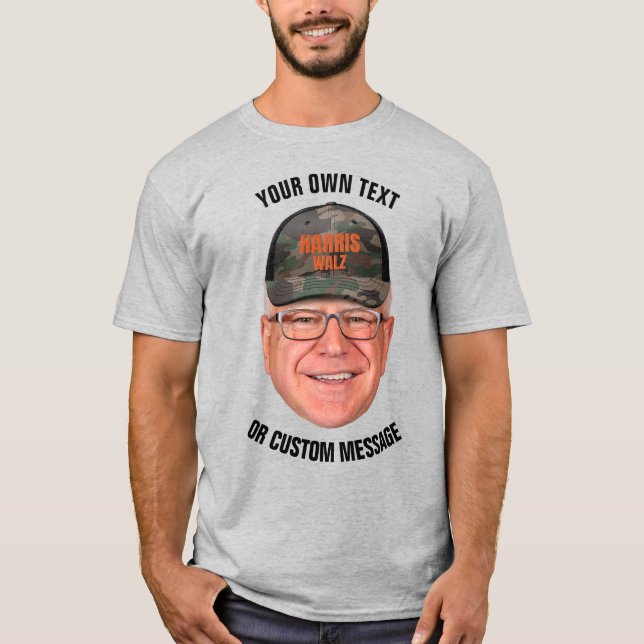 Camiseta Crie seu próprio Tim Walz (Frente)