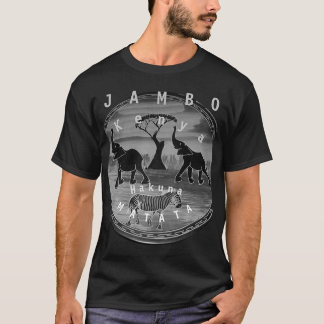 Camiseta Crie seu próprio turismo no Quênia Viagem Safari s (Frente)