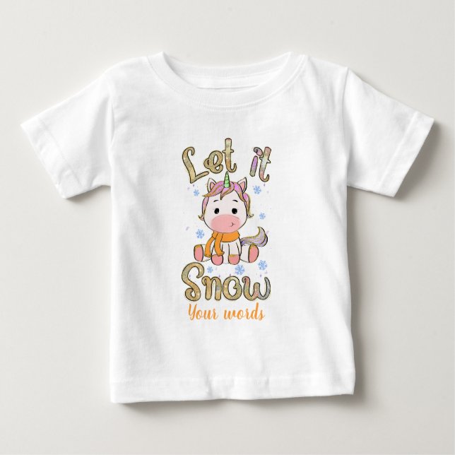 Camiseta Crie seu próprio Unicórnio de inverno (Frente)