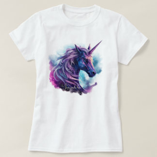 Camiseta Crie Seu Próprio Unicórnio Roxo Mitológico