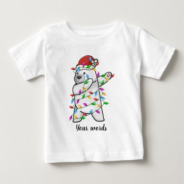 Camiseta Crie Seu Próprio Urso Polar De Natal (Frente)