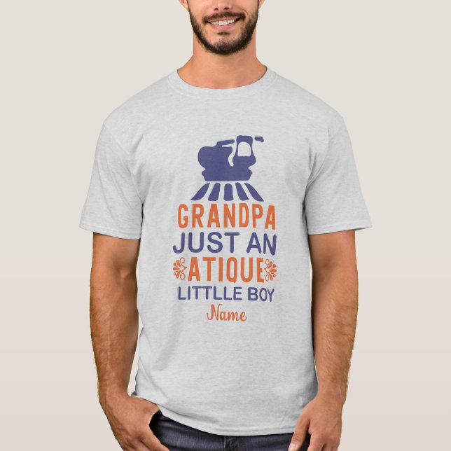 Camiseta Crie Seu Próprio Vovô, Garotinho Antiquado (Frente)