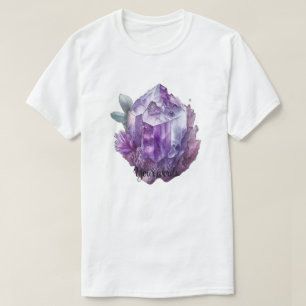 Camiseta Crie Seus Próprios Cristais de Ametista Roxa