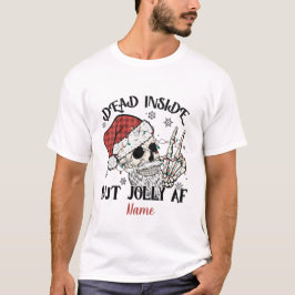 Camiseta Crie seus próprios Papais noeis Skull Natal