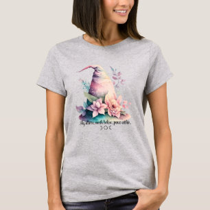 Camiseta Crie seus Rosas de chapéu de bruxa-arco-íris do Pa