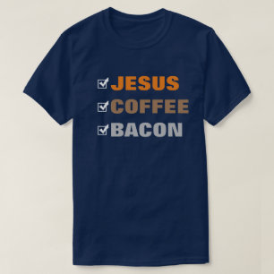 Camiseta Crie sua lista de verificação divertida Jesus café