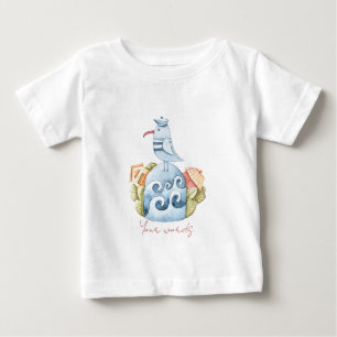 Camiseta Crie sua paisagem de pássaro oceânico