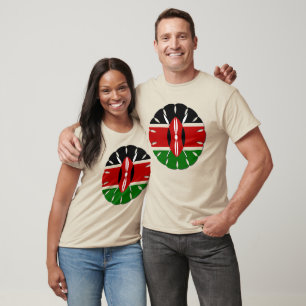 Camiseta Crie sua própria Bendera Ya Kenya Flag do Quênia
