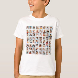 Camiseta Crie Sua Própria Colagem de 64 Fotos