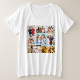 Camiseta Crie sua própria colagem de 8 fotos