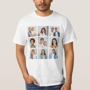 Camiseta Crie Sua Própria Colagem de 9 Fotos