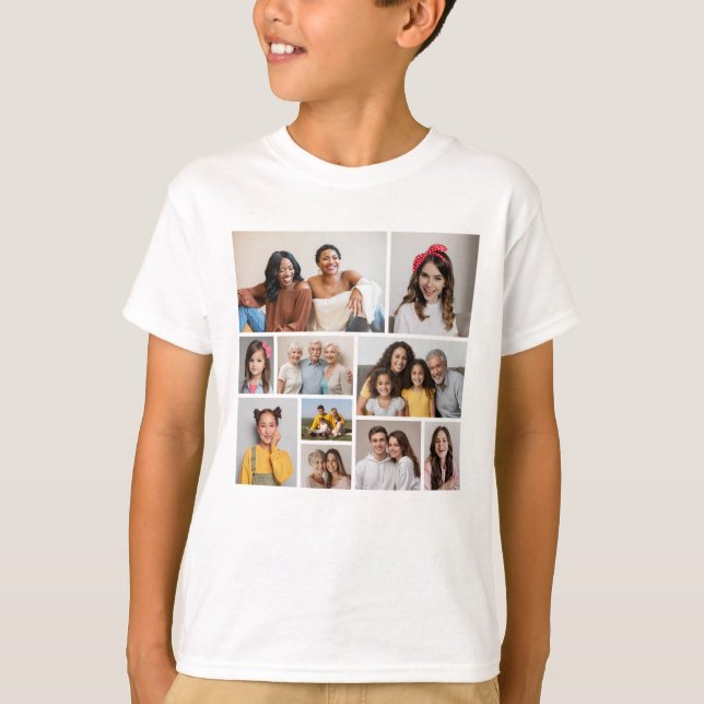 Camiseta Crie sua própria colagem de fotos (Frente)