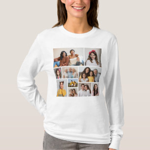 Camiseta Crie sua própria colagem de fotos