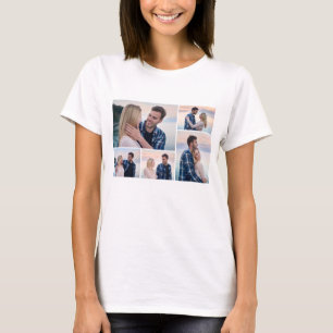 Camiseta Crie sua própria colagem de fotos