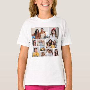 Camiseta Crie sua própria colagem de fotos