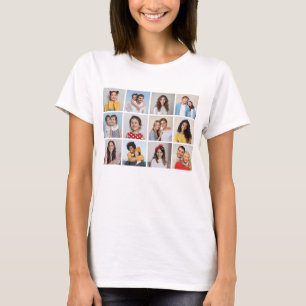 Camiseta Crie Sua Própria Colagem De Fotos 12