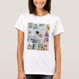 Camiseta Crie Sua Própria Colagem De Fotos 13