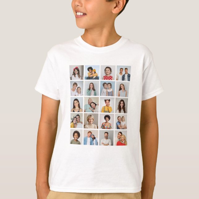 Camiseta Crie sua própria colagem de fotos 20 (Frente)