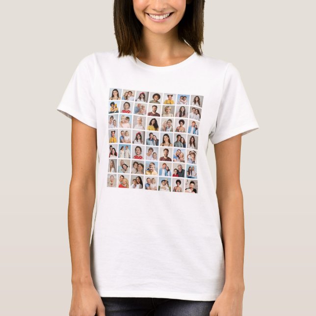Camiseta Crie Sua Própria Colagem De Fotos 49 (Frente)