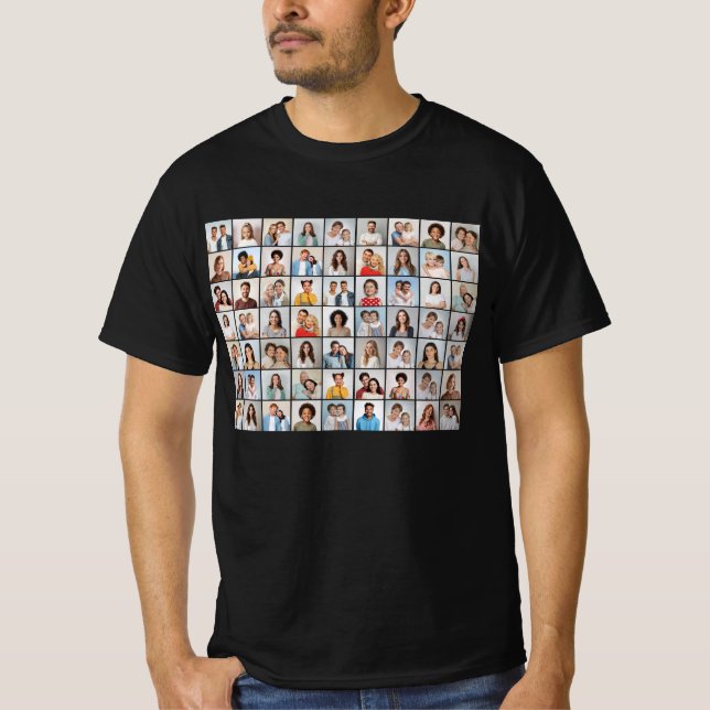 Camiseta Crie Sua Própria Colagem De Fotos 63 (Frente)