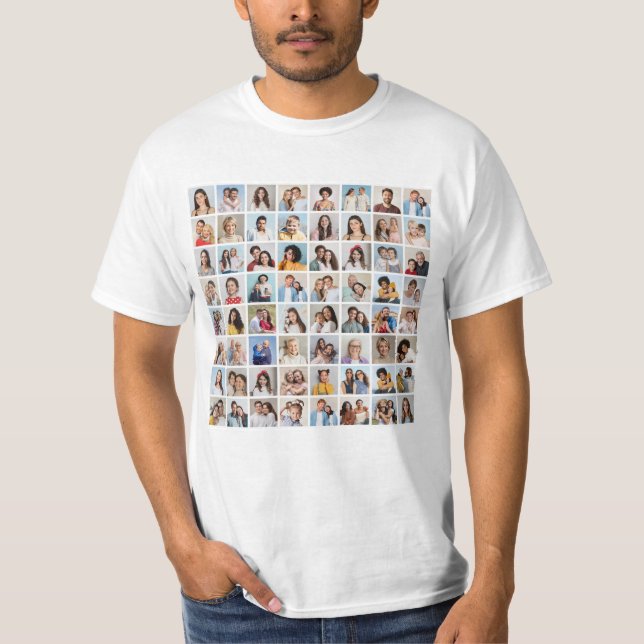 Camiseta Crie Sua Própria Colagem De Fotos 64 (Frente)