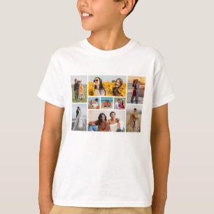 Camiseta Crie sua própria colagem de fotos de 9