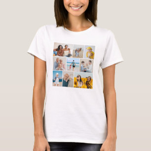 Camiseta Crie sua própria colagem de fotos de 9