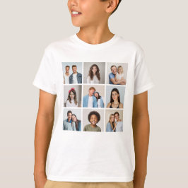 Camiseta Crie sua própria colagem de fotos de 9