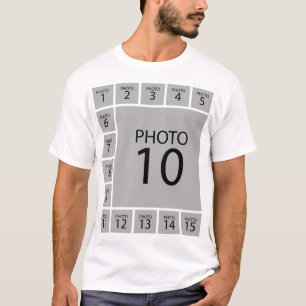 Camiseta Crie sua própria COLAGEM DE FOTOS Personalizada 15