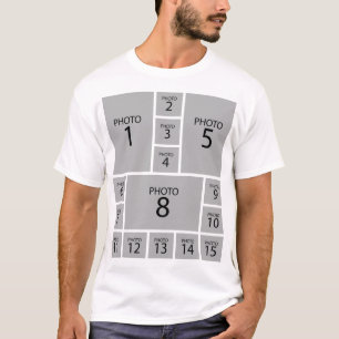 Camiseta Crie sua própria COLAGEM DE FOTOS personalizada 15
