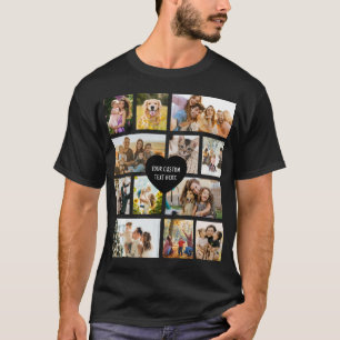 Camiseta Crie Sua Própria Colagem de Fotos Personalizada co